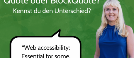 Birgit Garn mit der Frage: Quote oder BlockQuote? Kennst du den Unterschied?